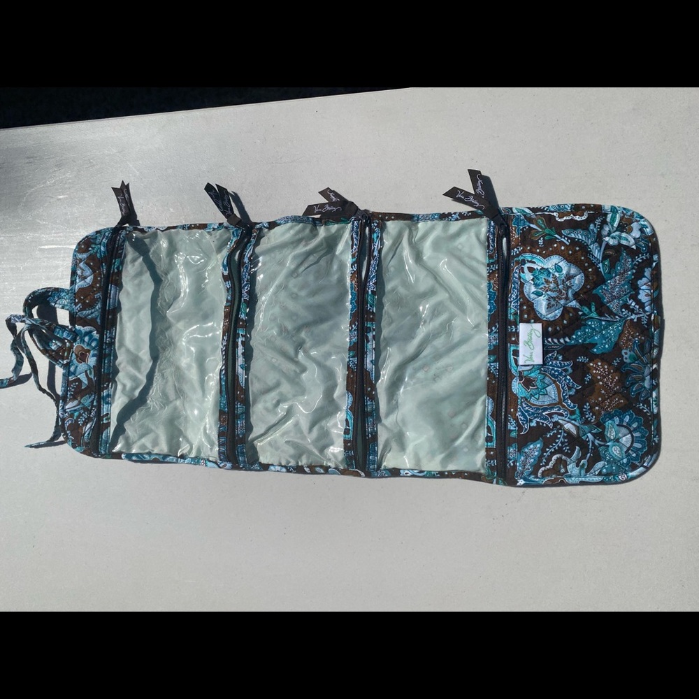 Vera Bradley Folding Makeup Travel Bag in Java Blue